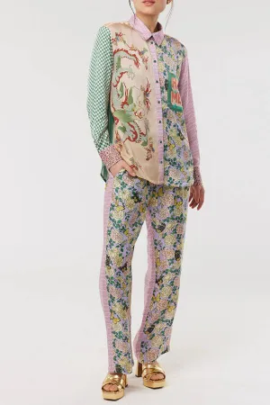 Floral and Butterfly Print Trousers