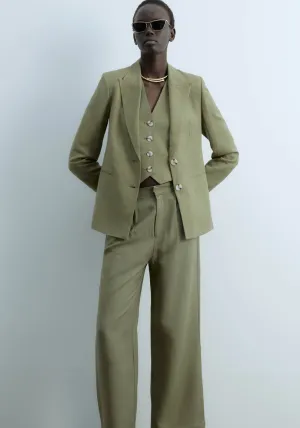 Formal Linen Trousers - Khaki