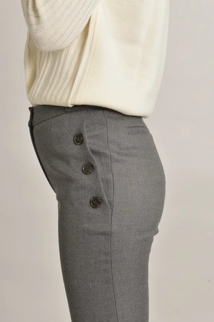 GALINA STRAIGHT WOOL TROUSERS
