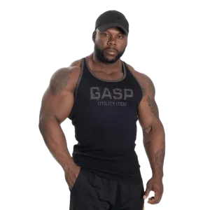 GASP Ribbed T-Back - Black