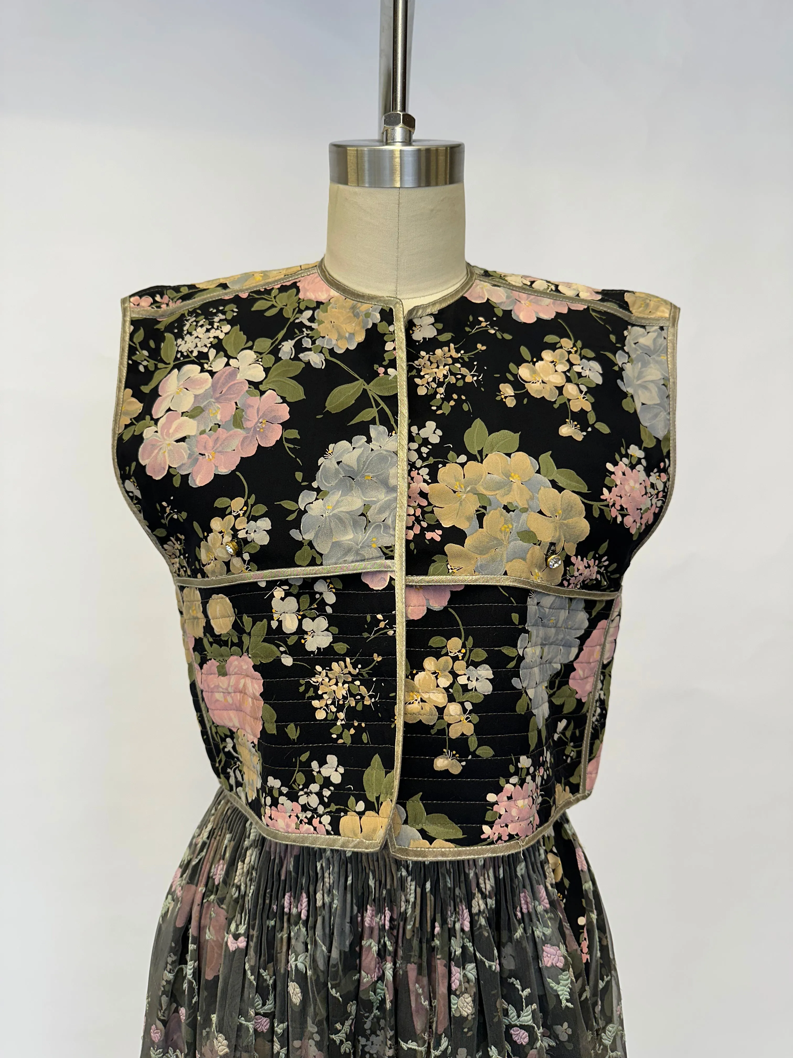 Geoffrey Beene Organza Embroidered Skirt Set