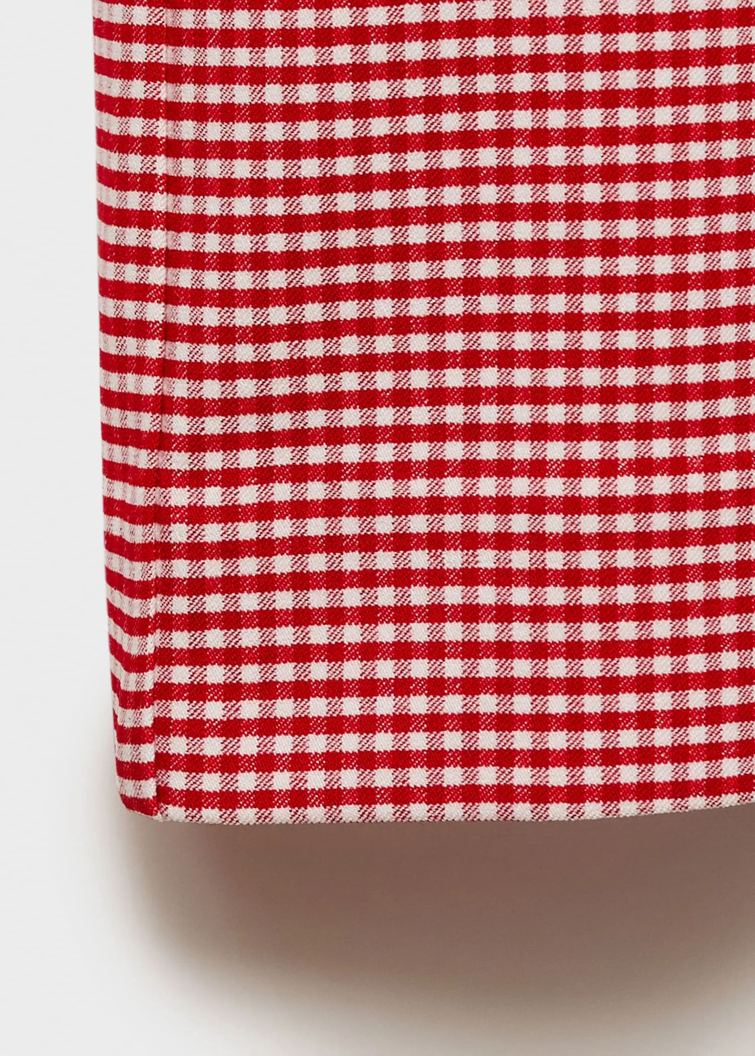 Gingham-check cropped trousers