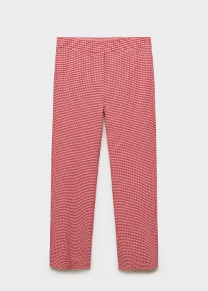 Gingham-check cropped trousers