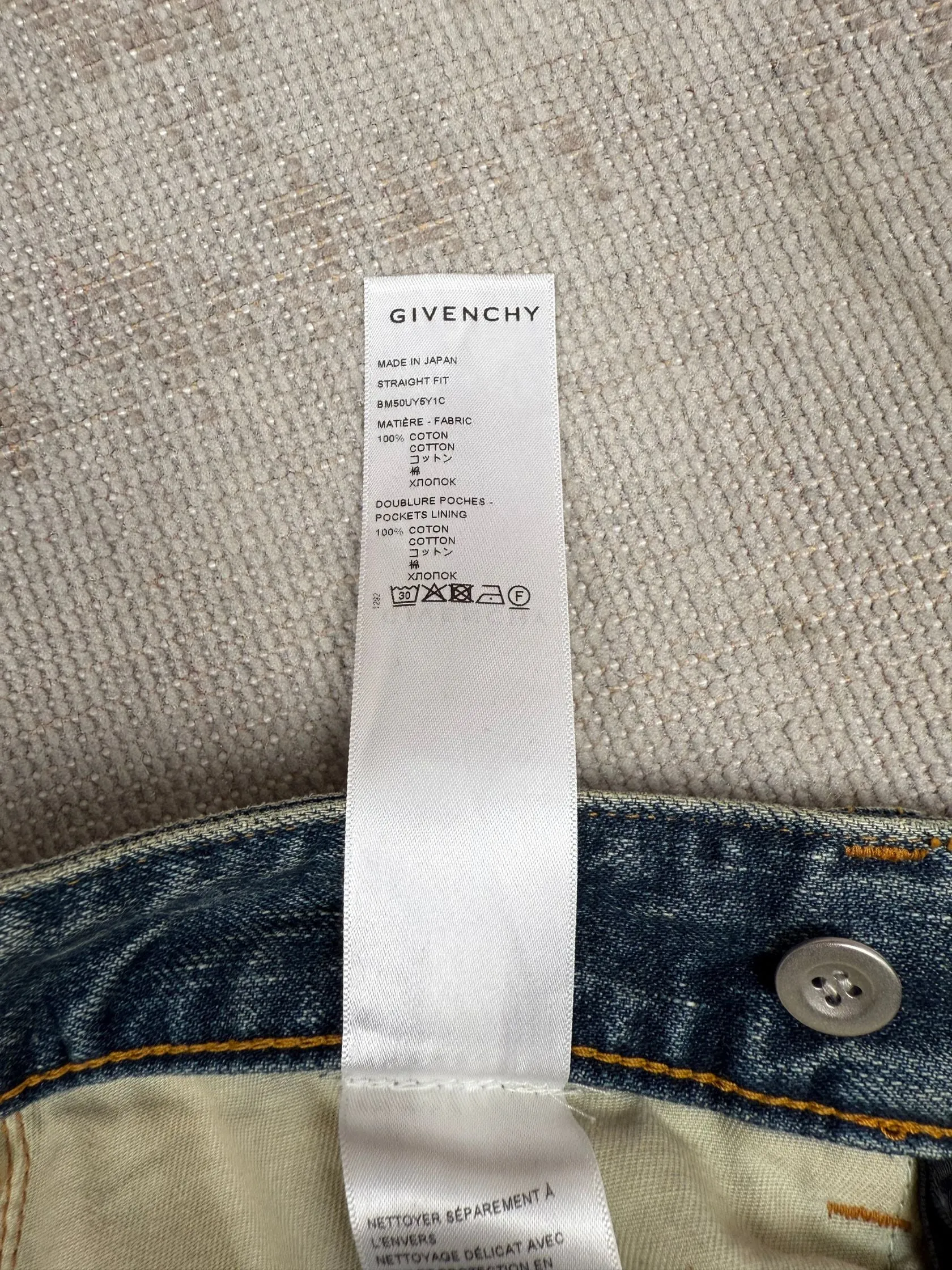 Givenchy Straight Legged Jeans - Washed Denim (Unused)