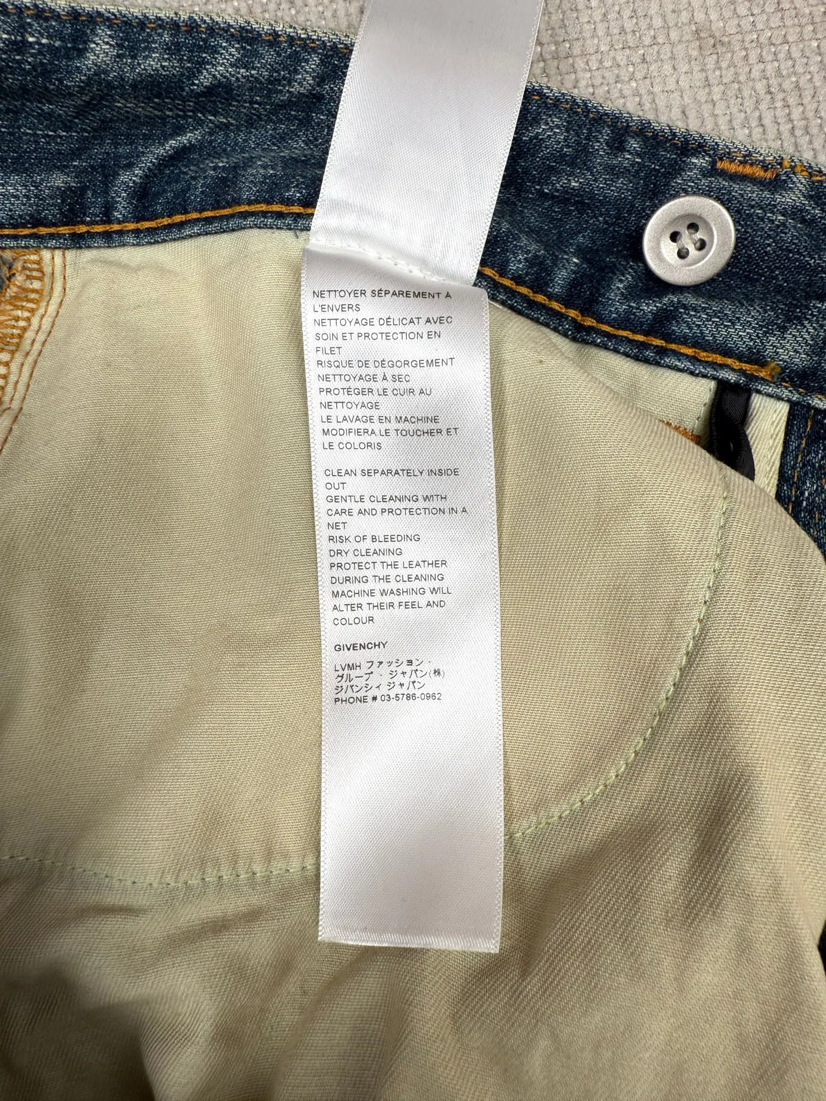 Givenchy Straight Legged Jeans - Washed Denim (Unused)