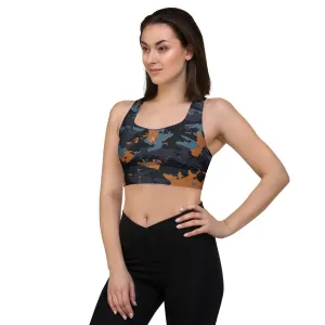 Goldblu Camo Longline Sports Bra