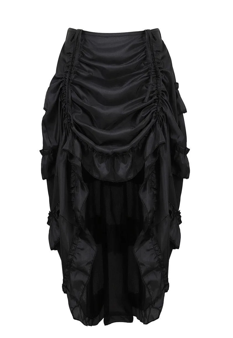 Gothic Irregular Shirring Pleated Party Maxi Long Skirt
