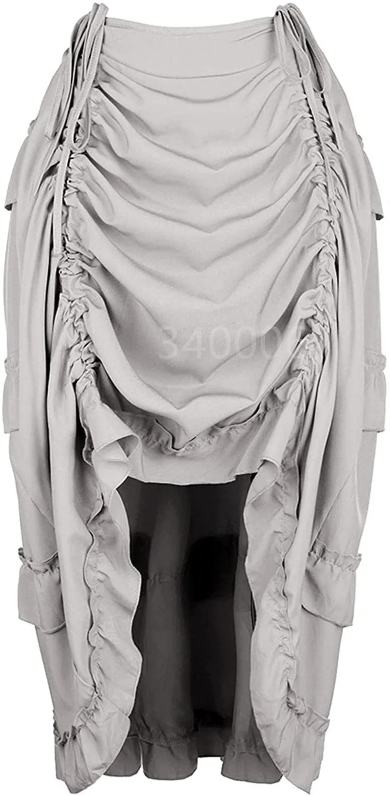 Gothic Irregular Shirring Pleated Party Maxi Long Skirt