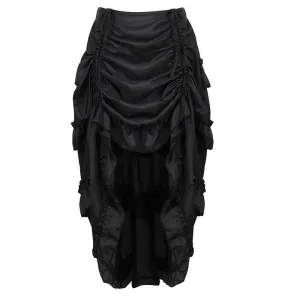 Gothic Irregular Shirring Pleated Party Maxi Long Skirt