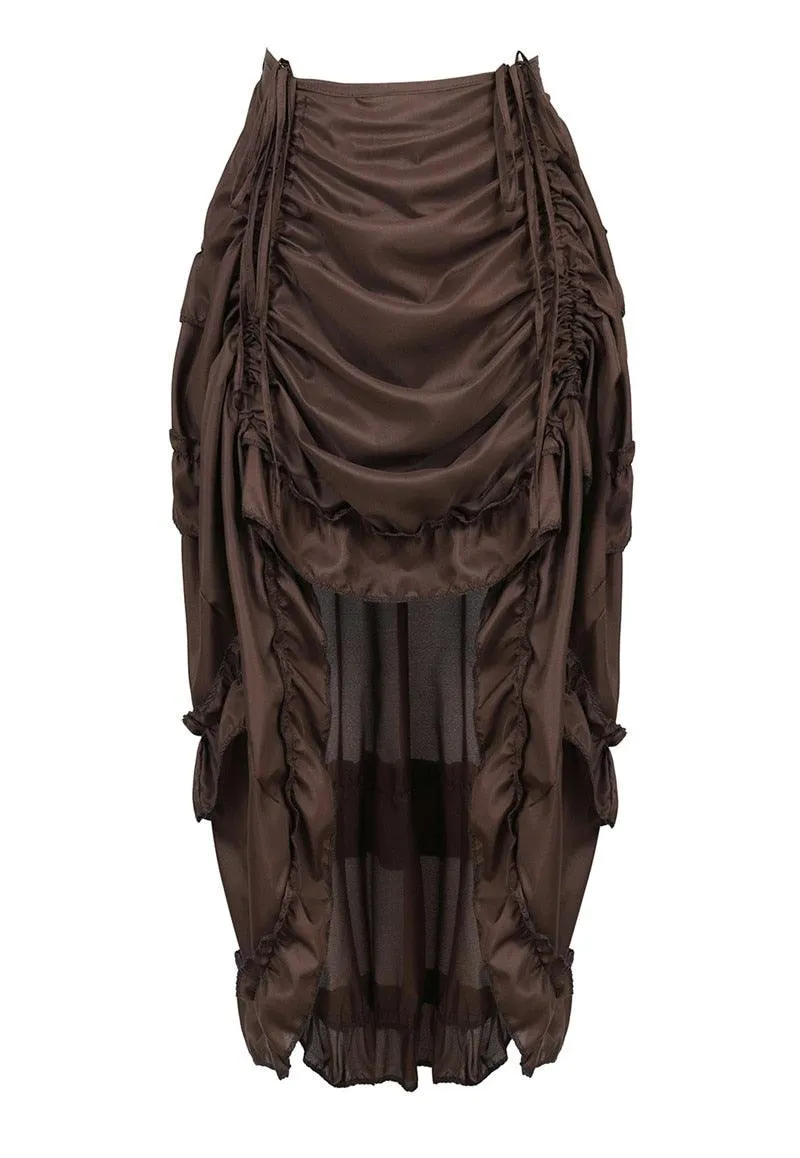 Gothic Irregular Shirring Pleated Party Maxi Long Skirt