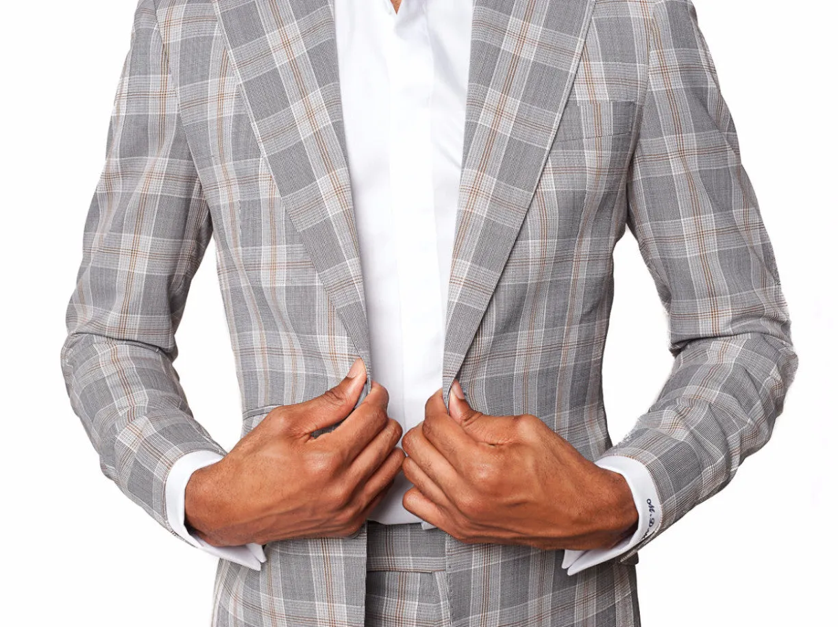 Grey Glen Plaid | LS Suit