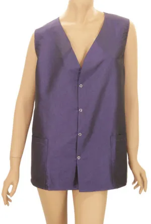 Hair Salon Stylist Sleeveless Vest Purple Shimmer Plus or One Size
