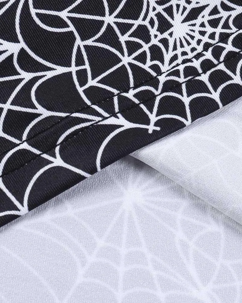 Halloween Spider Web Print Cami Top