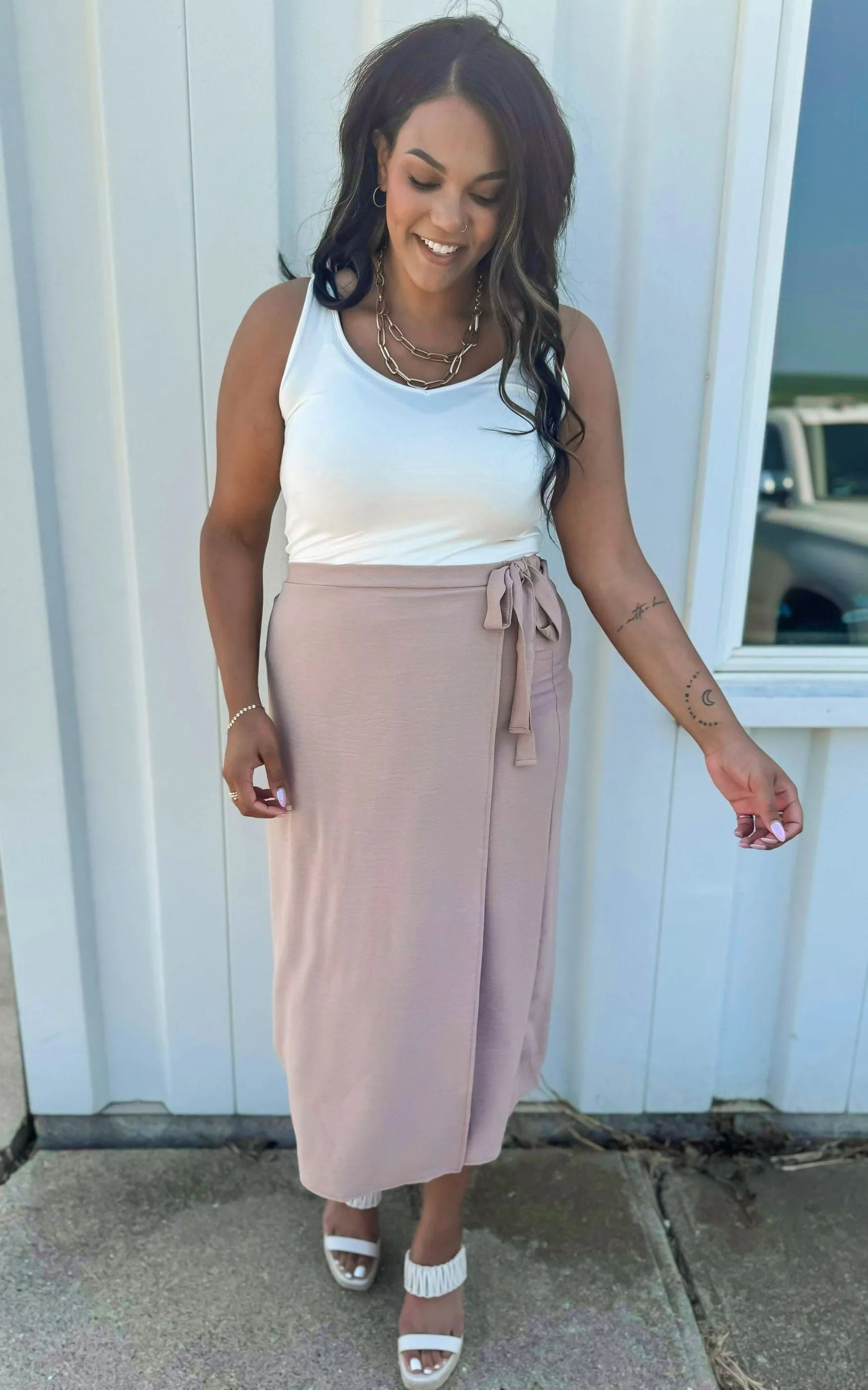 Harvest Hues High Waisted Solid Knit Skirt - Final Sale