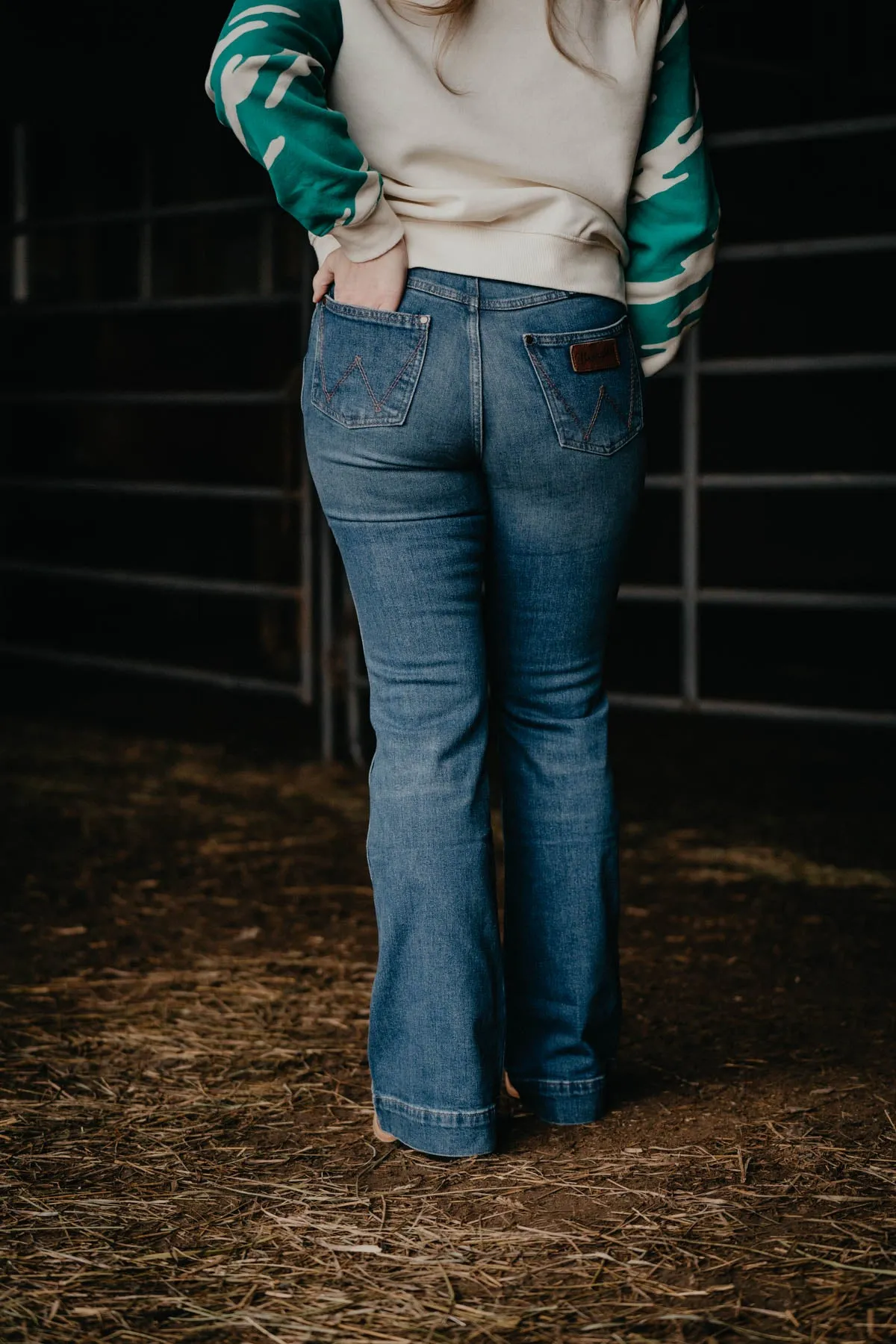 'Haven' Retro Bailey High Rise Trouser Jean by Wrangler (Sizes 25 - 35)