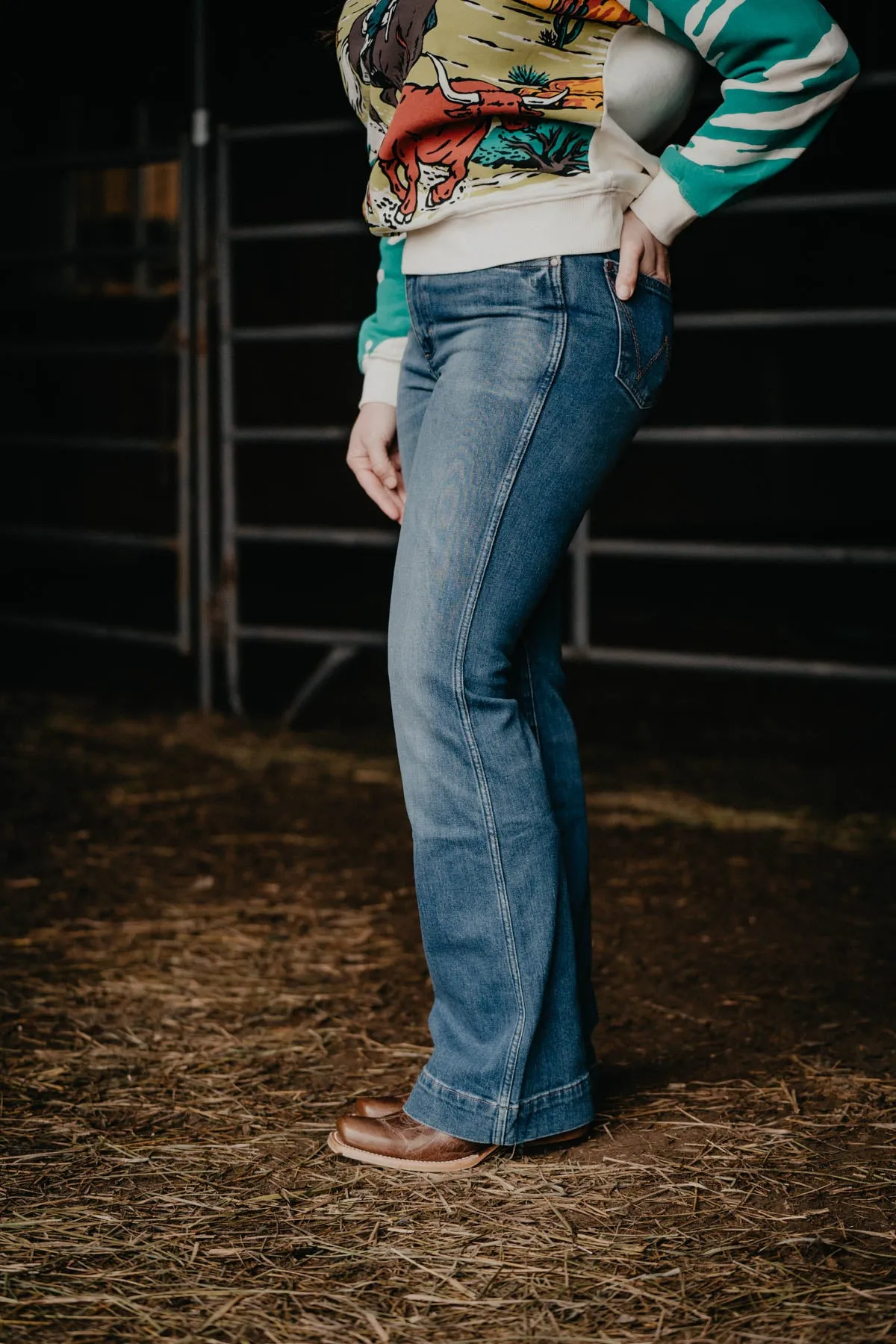 'Haven' Retro Bailey High Rise Trouser Jean by Wrangler (Sizes 25 - 35)