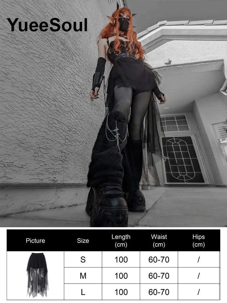 High Waist Goth Dark Mini Skirt