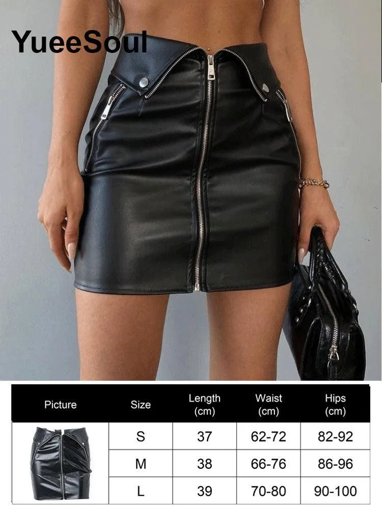 High Waist Goth Dark Mini Skirt