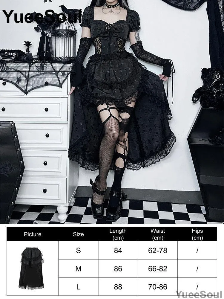 High Waist Goth Dark Mini Skirt