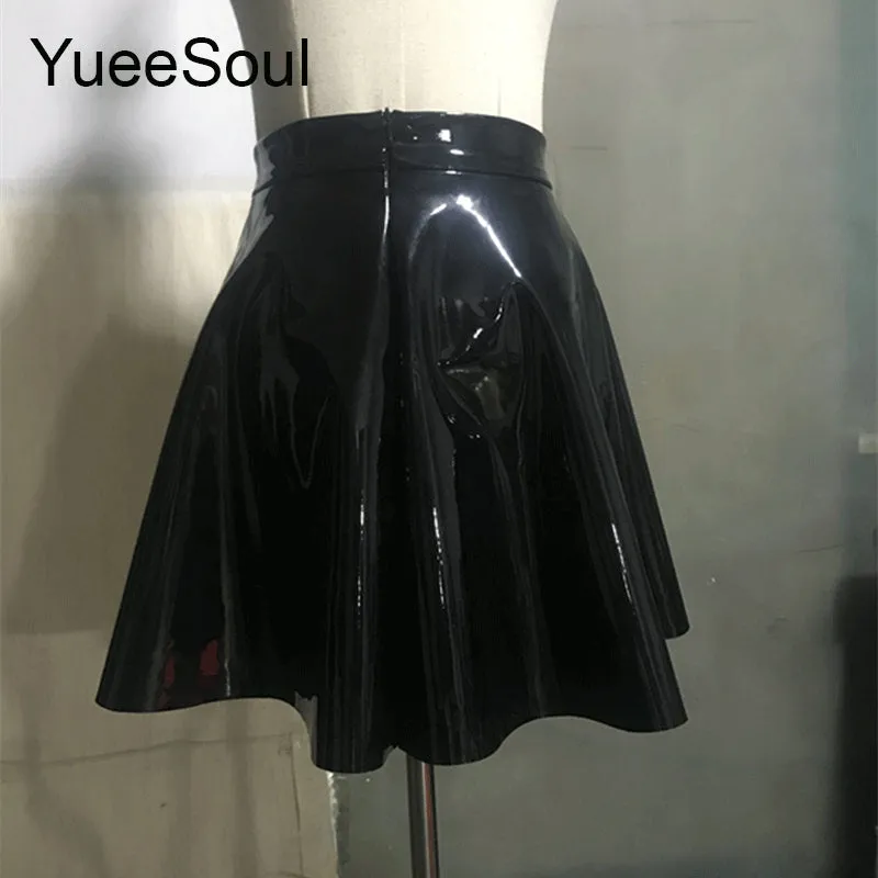 High Waist Goth Dark Mini Skirt