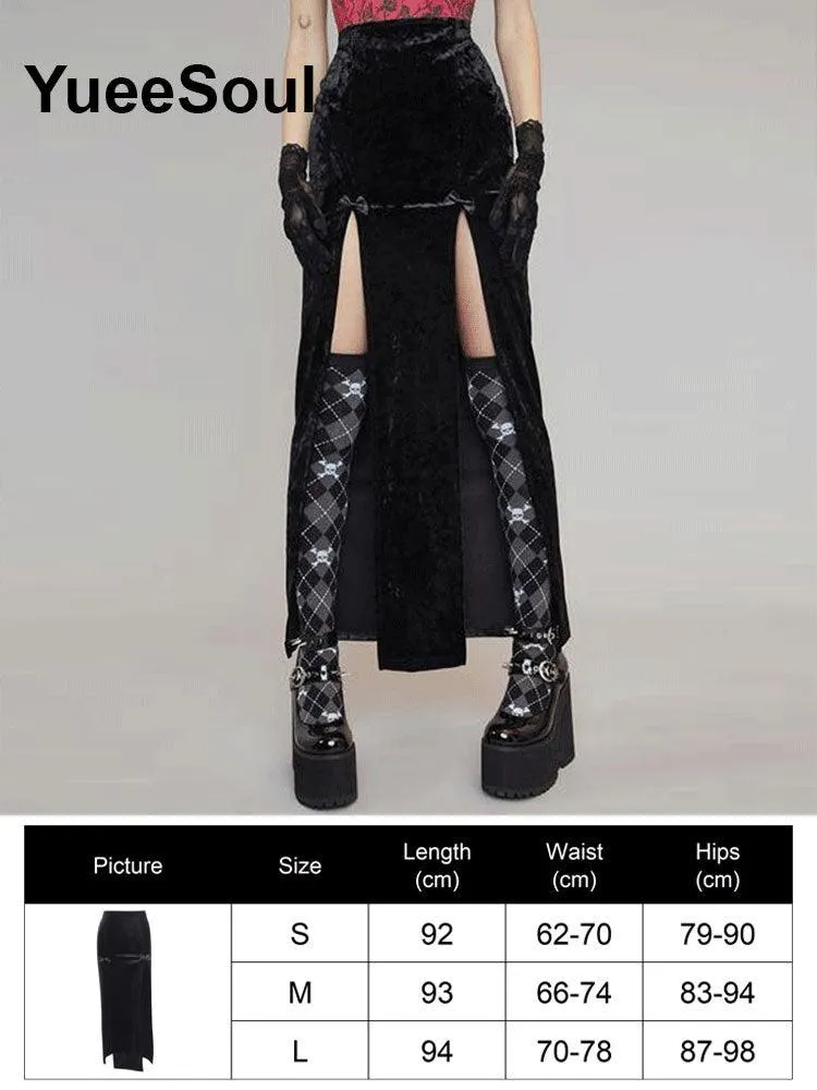 High Waist Goth Dark Mini Skirt