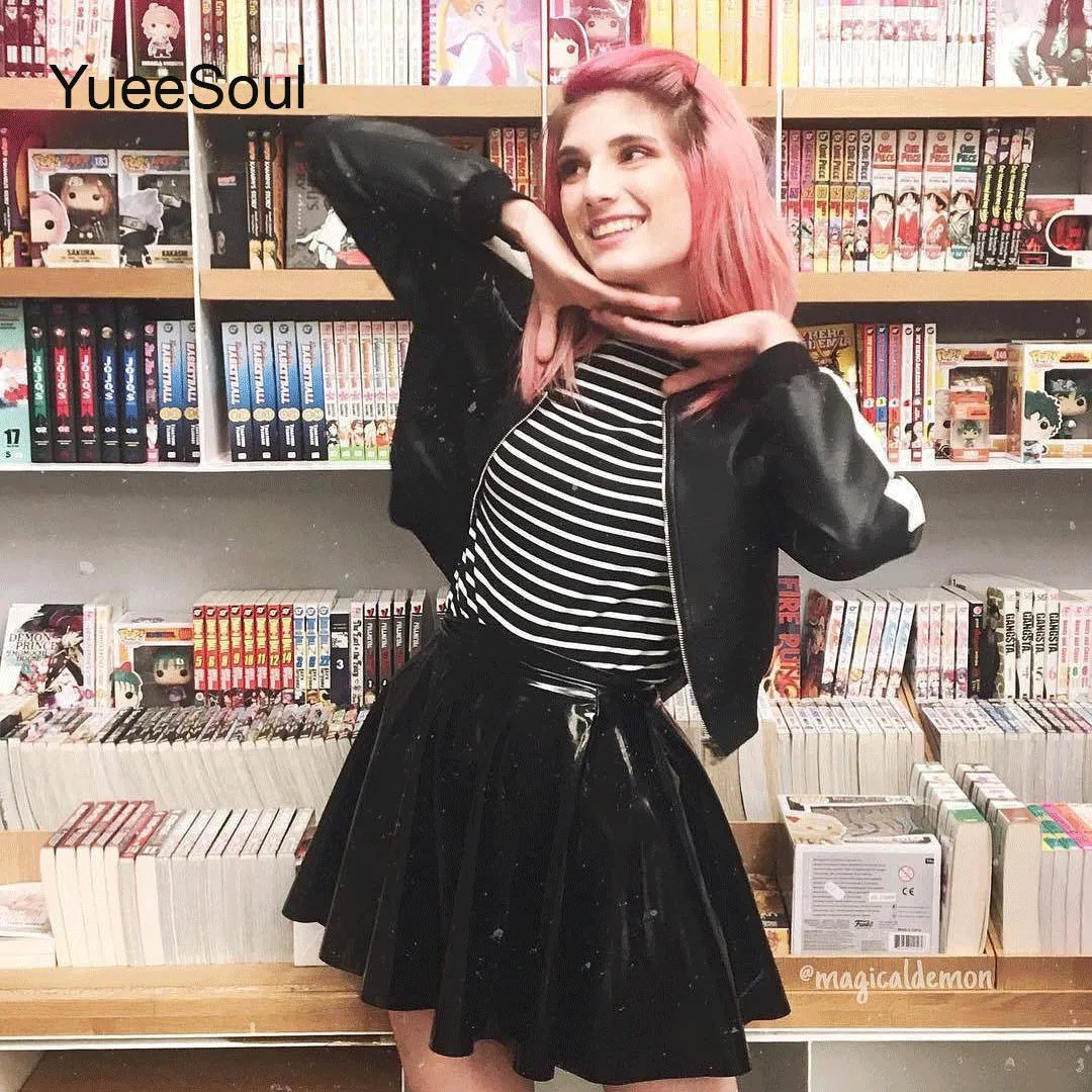 High Waist Goth Dark Mini Skirt