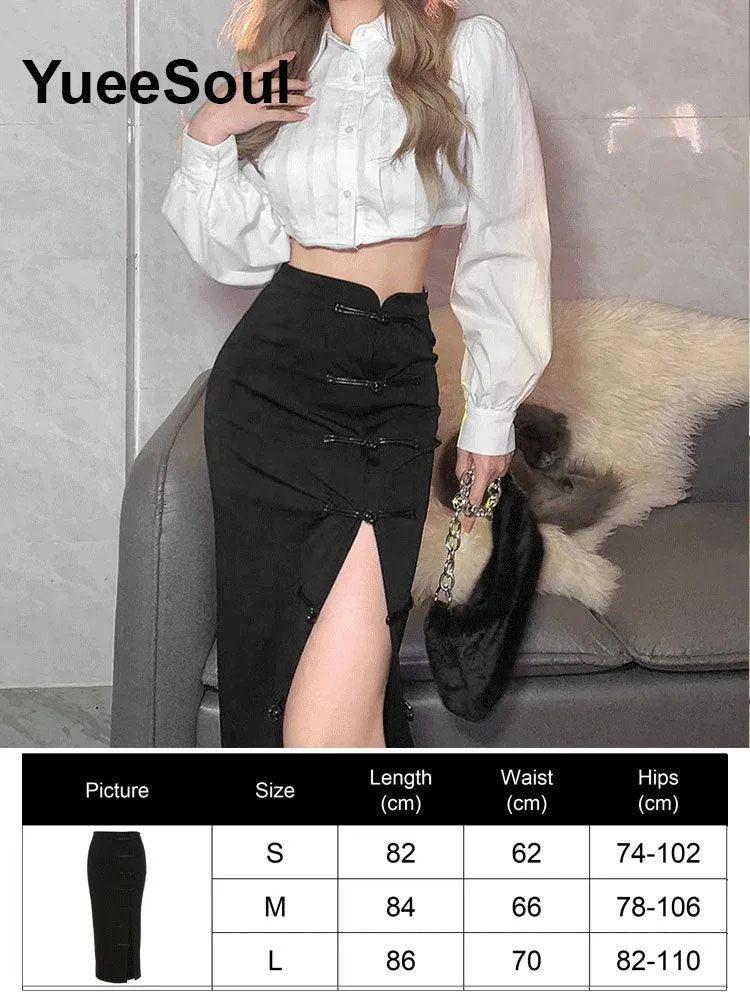 High Waist Goth Dark Mini Skirt