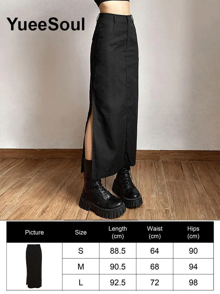 High Waist Goth Dark Mini Skirt