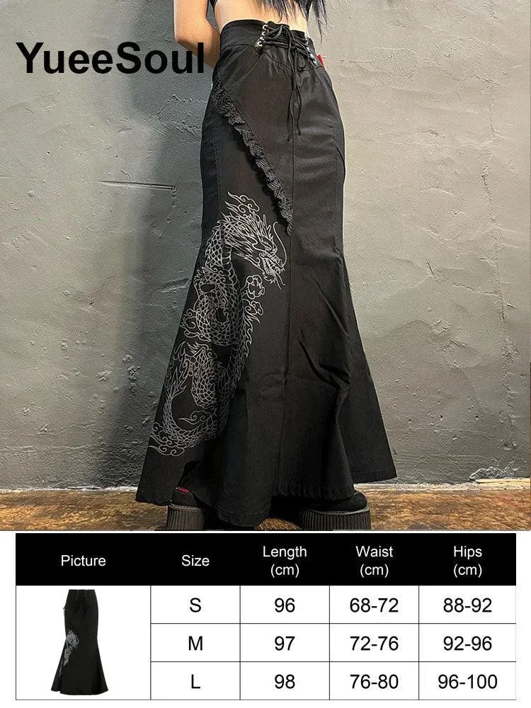 High Waist Goth Dark Mini Skirt