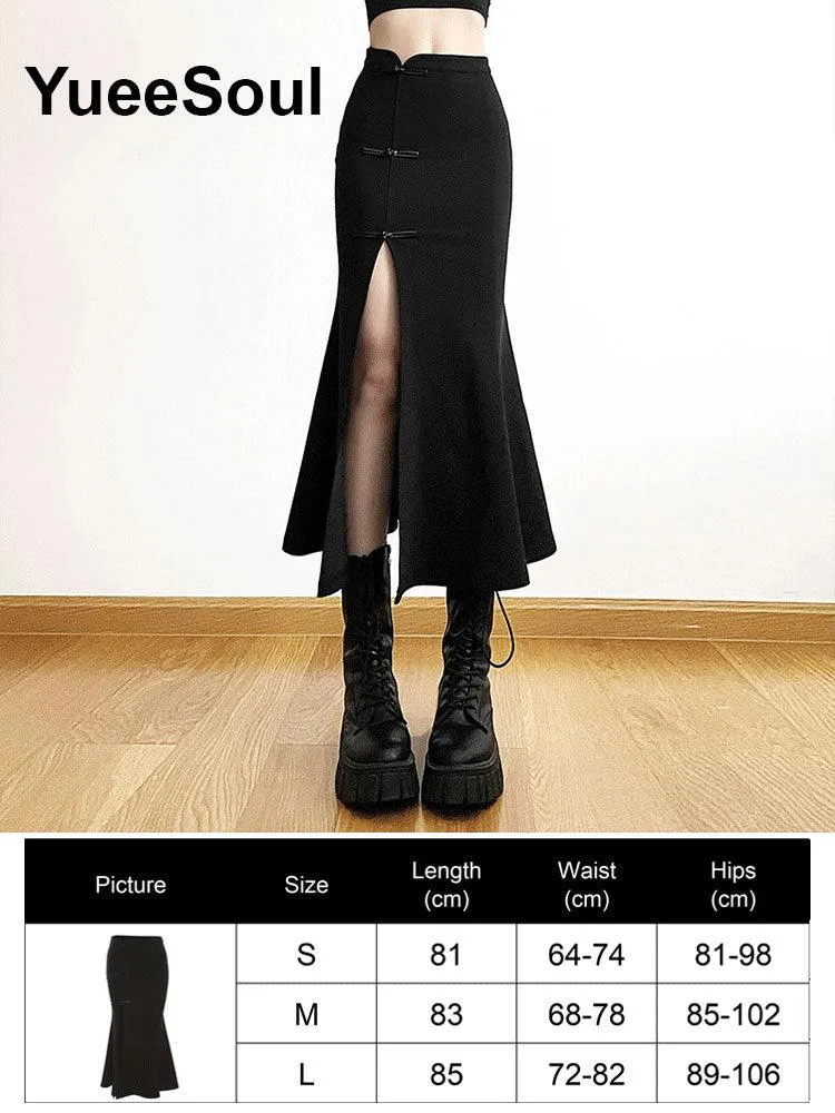 High Waist Goth Dark Mini Skirt