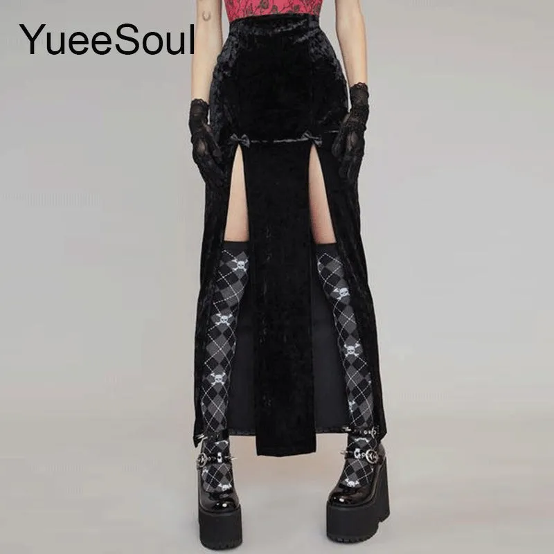 High Waist Goth Dark Mini Skirt