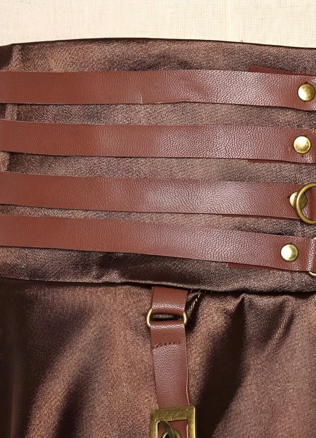 High Waist Steampunk Pirate Skirt