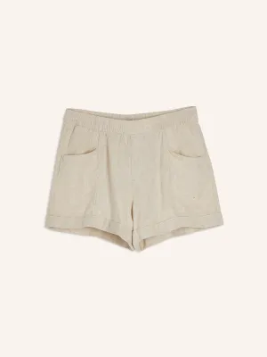 High-Waisted Linen-Blend Shorts for Women -- 3.5-inch inseam