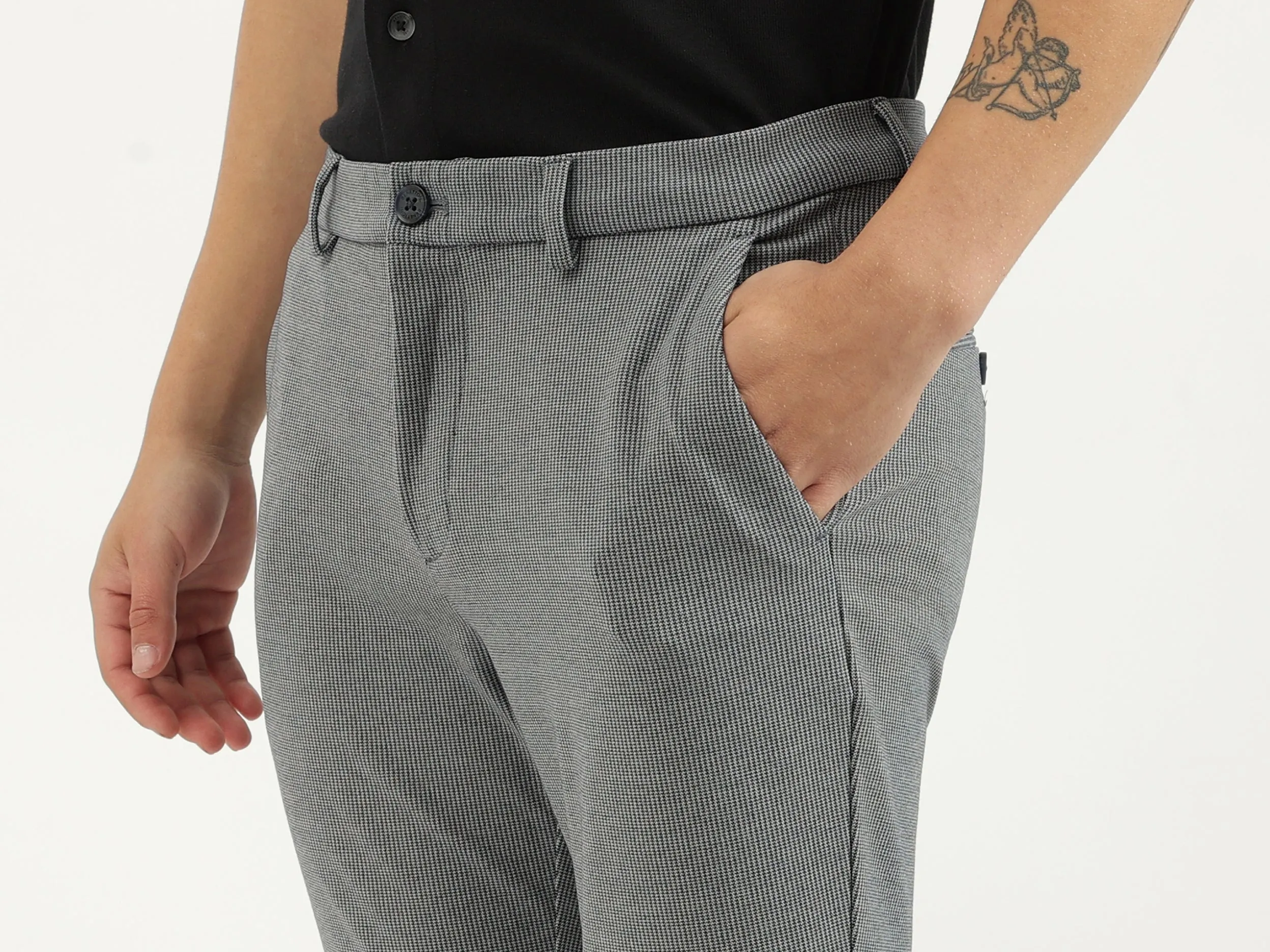 Houndstooth Slim Fit Trousers