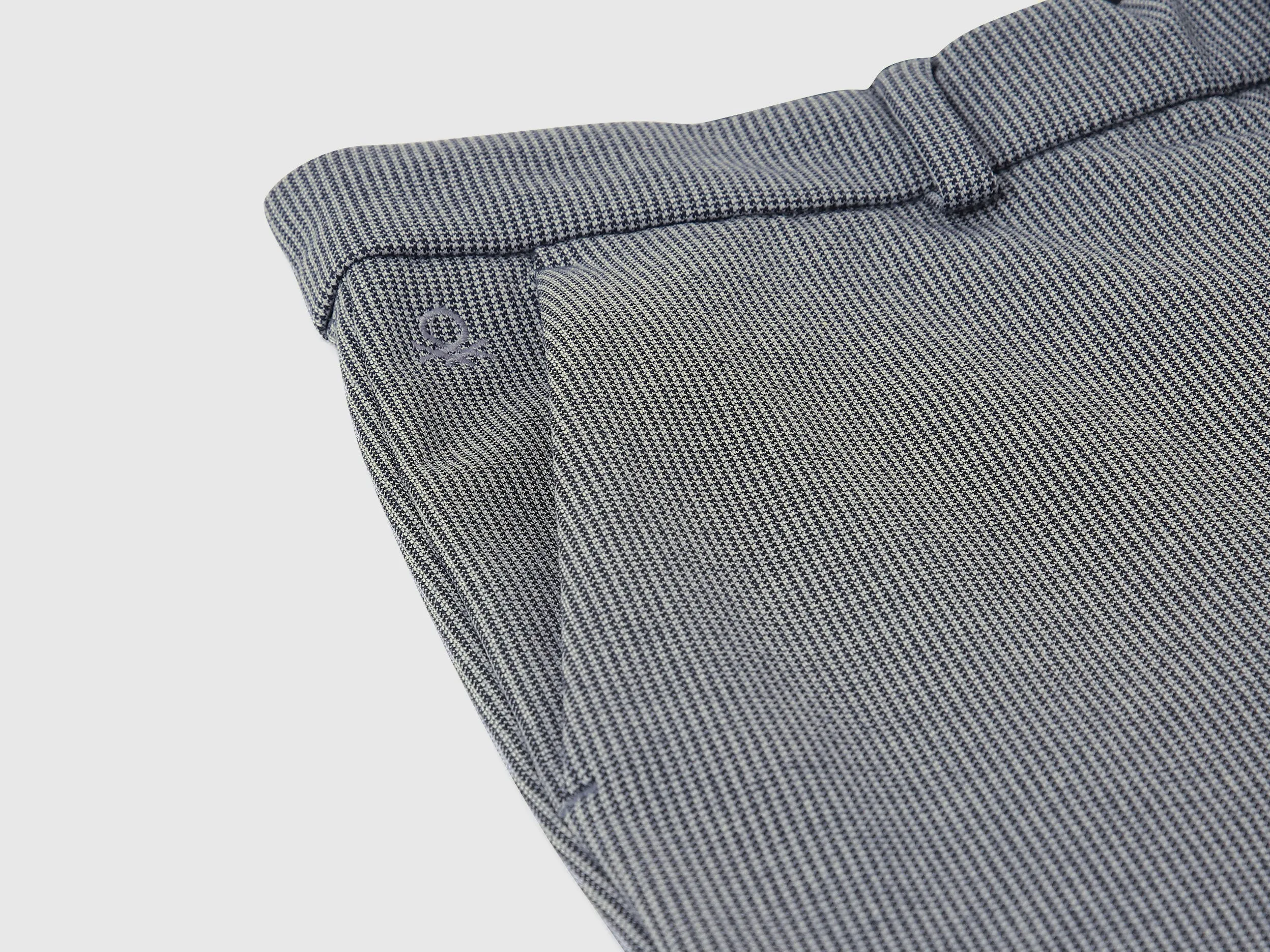 Houndstooth Slim Fit Trousers