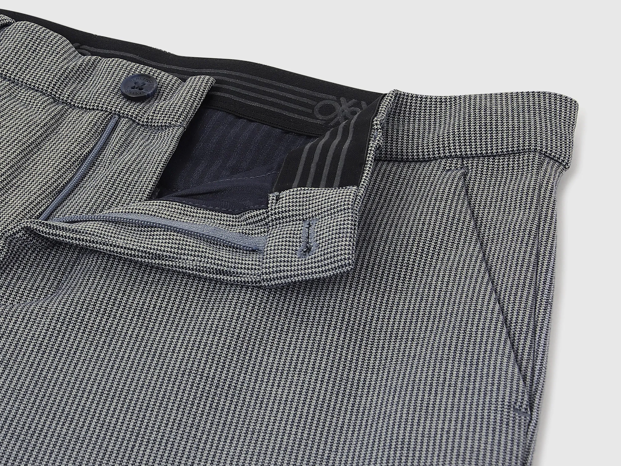 Houndstooth Slim Fit Trousers