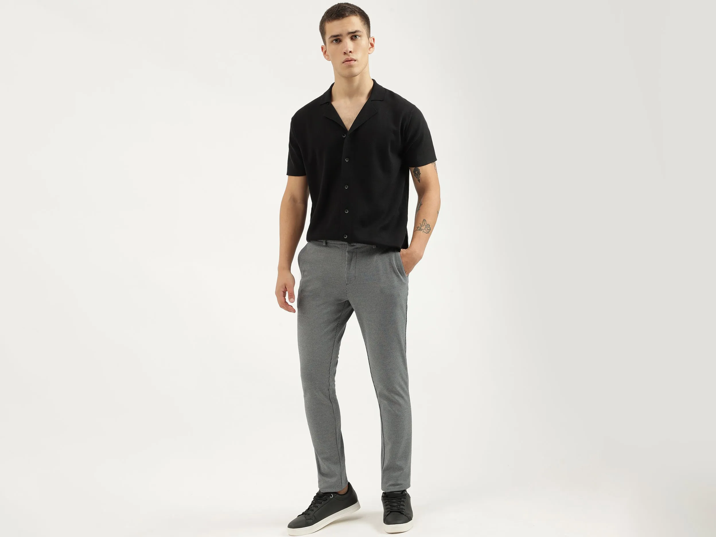 Houndstooth Slim Fit Trousers