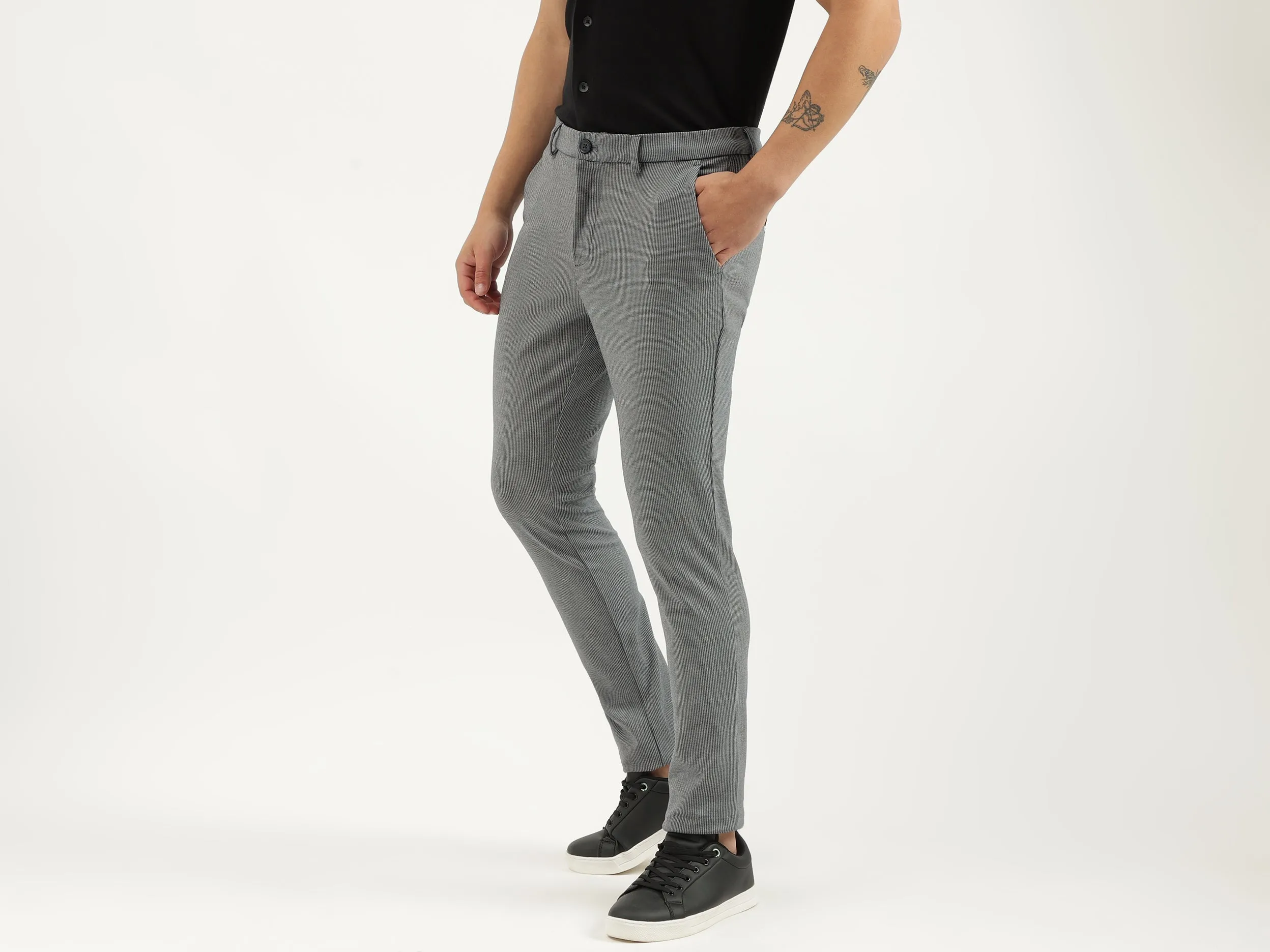 Houndstooth Slim Fit Trousers