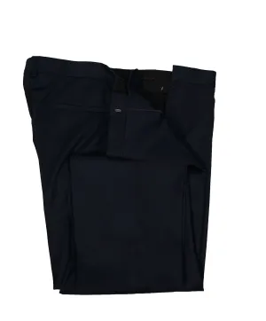 HUGO BOSS - Navy Flat Front Dress Pants - 39W