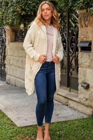 IB Longline cosy cardi Cream
