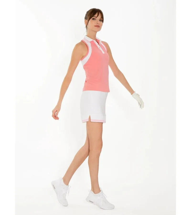 Inphorm Plumeria Sleeveless Polo