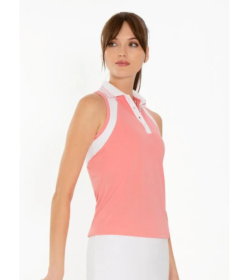 Inphorm Plumeria Sleeveless Polo