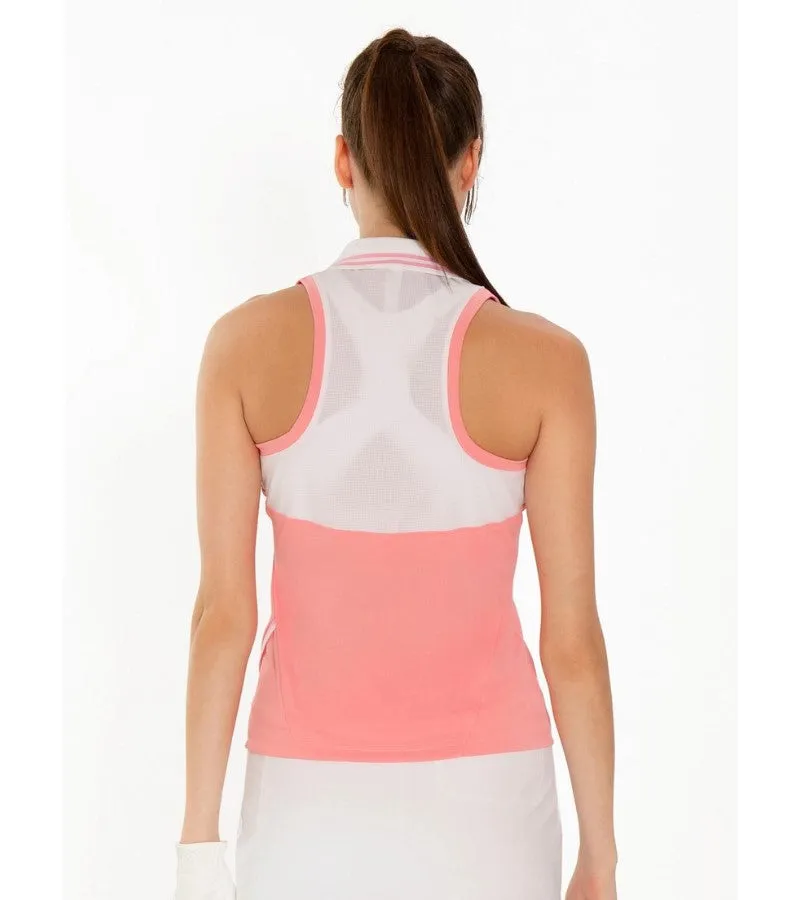 Inphorm Plumeria Sleeveless Polo
