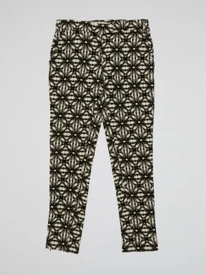 Jacquard Slim Fit Trousers