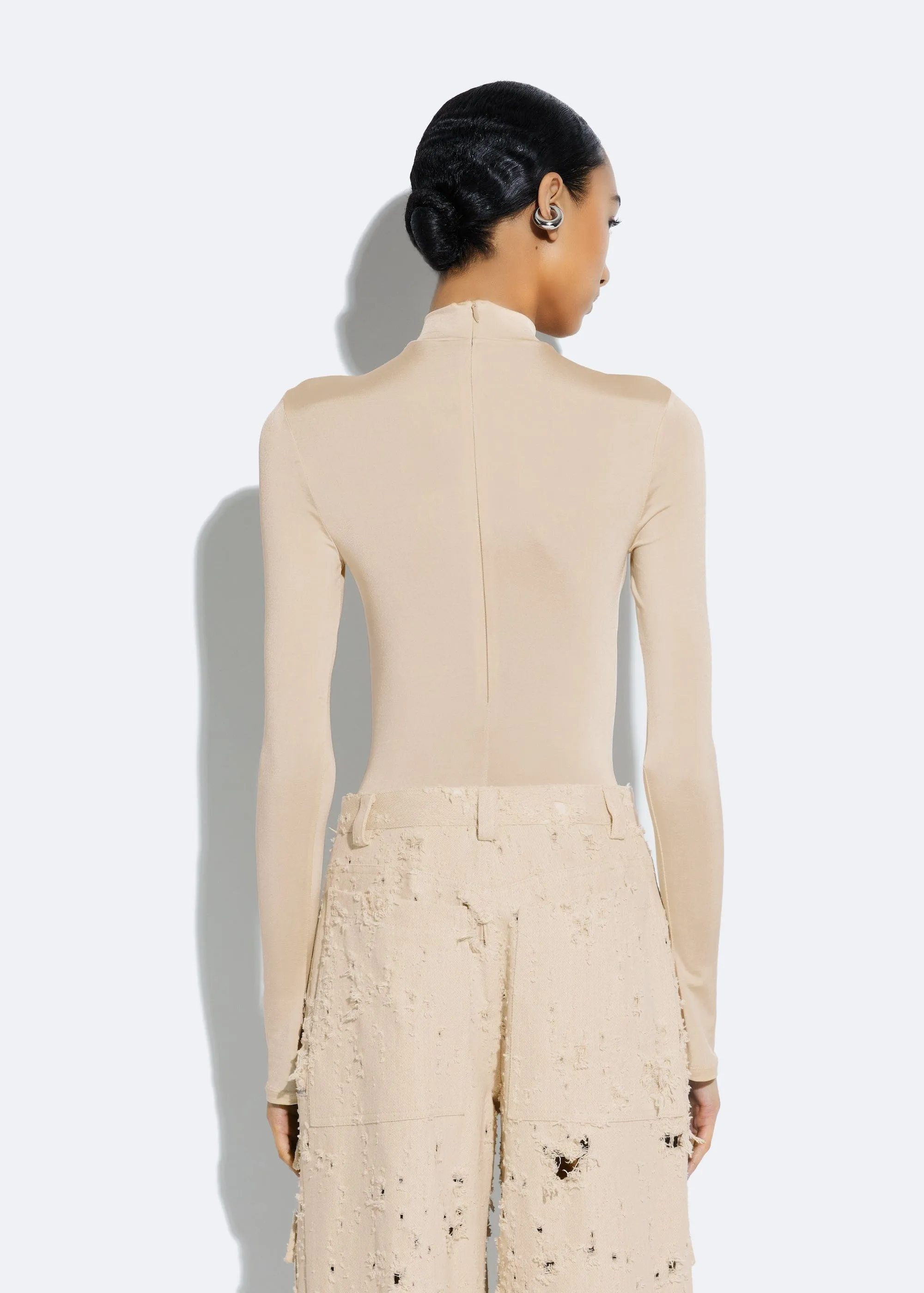 Jersey Mock Neck Bodysuit