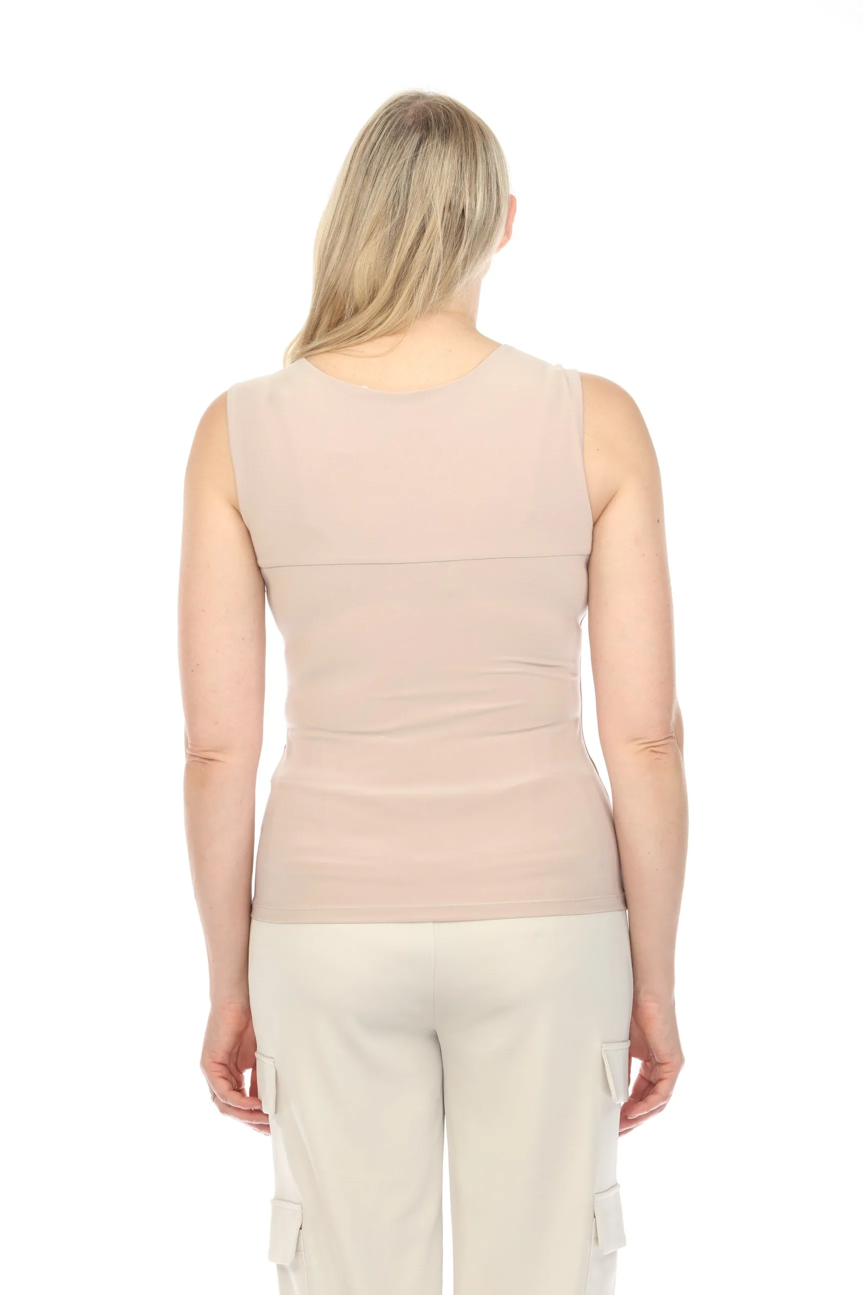 Joseph Ribkoff Sand Square Neck Sleeveless Tank Top 143132S24