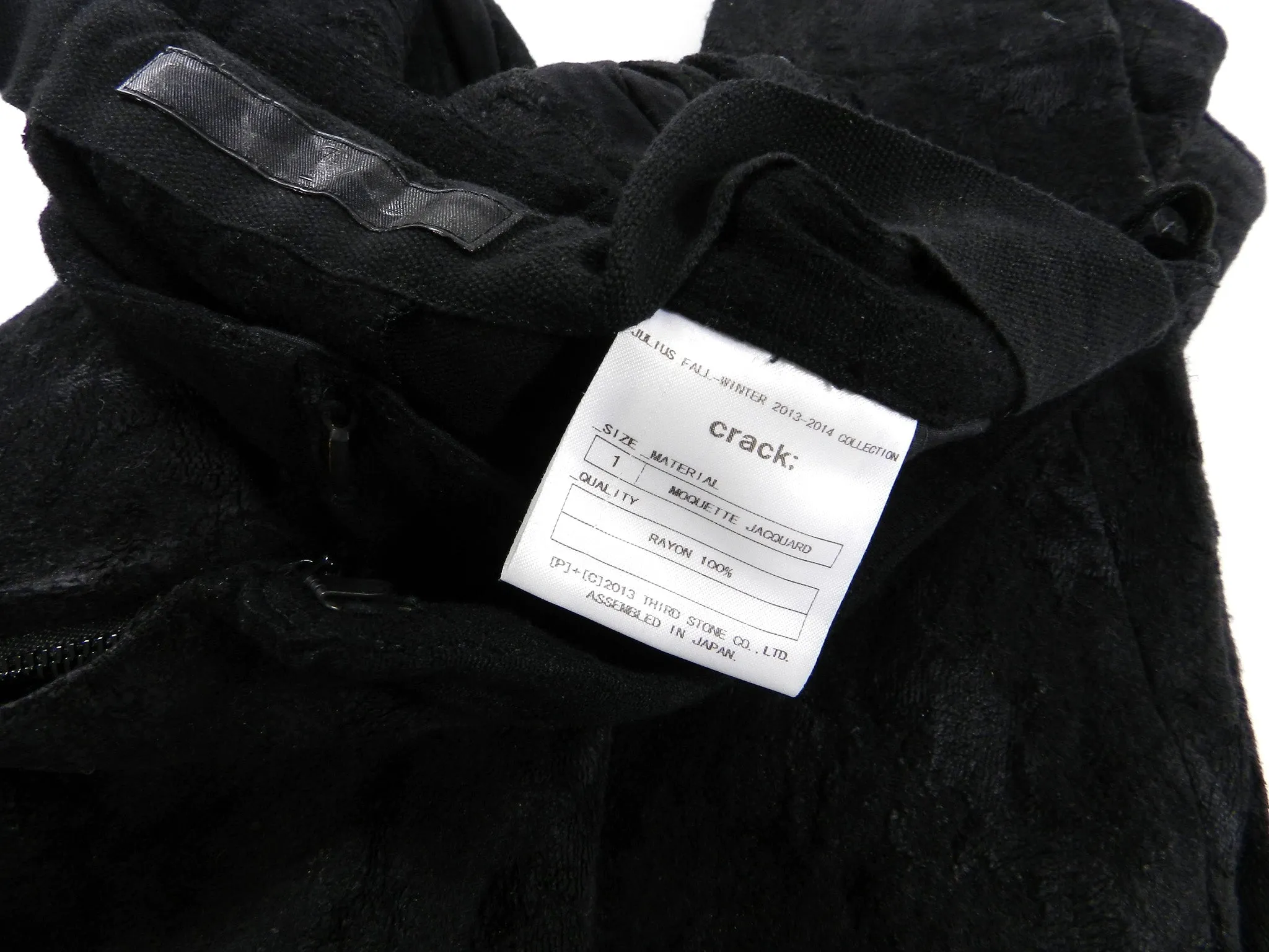 Julius Fall 2013 Black Suede Distressed Trousers - XS