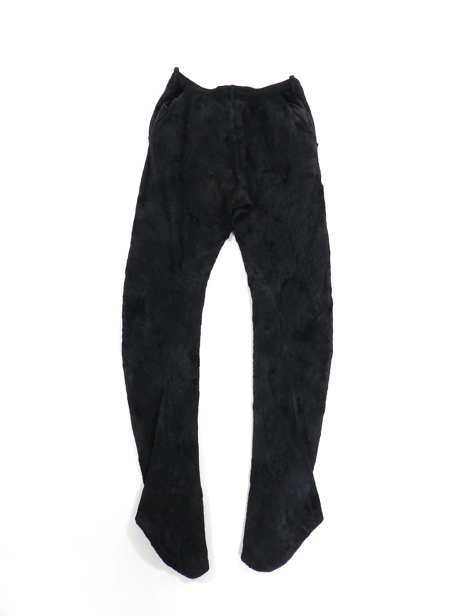Julius Fall 2013 Black Suede Distressed Trousers - XS