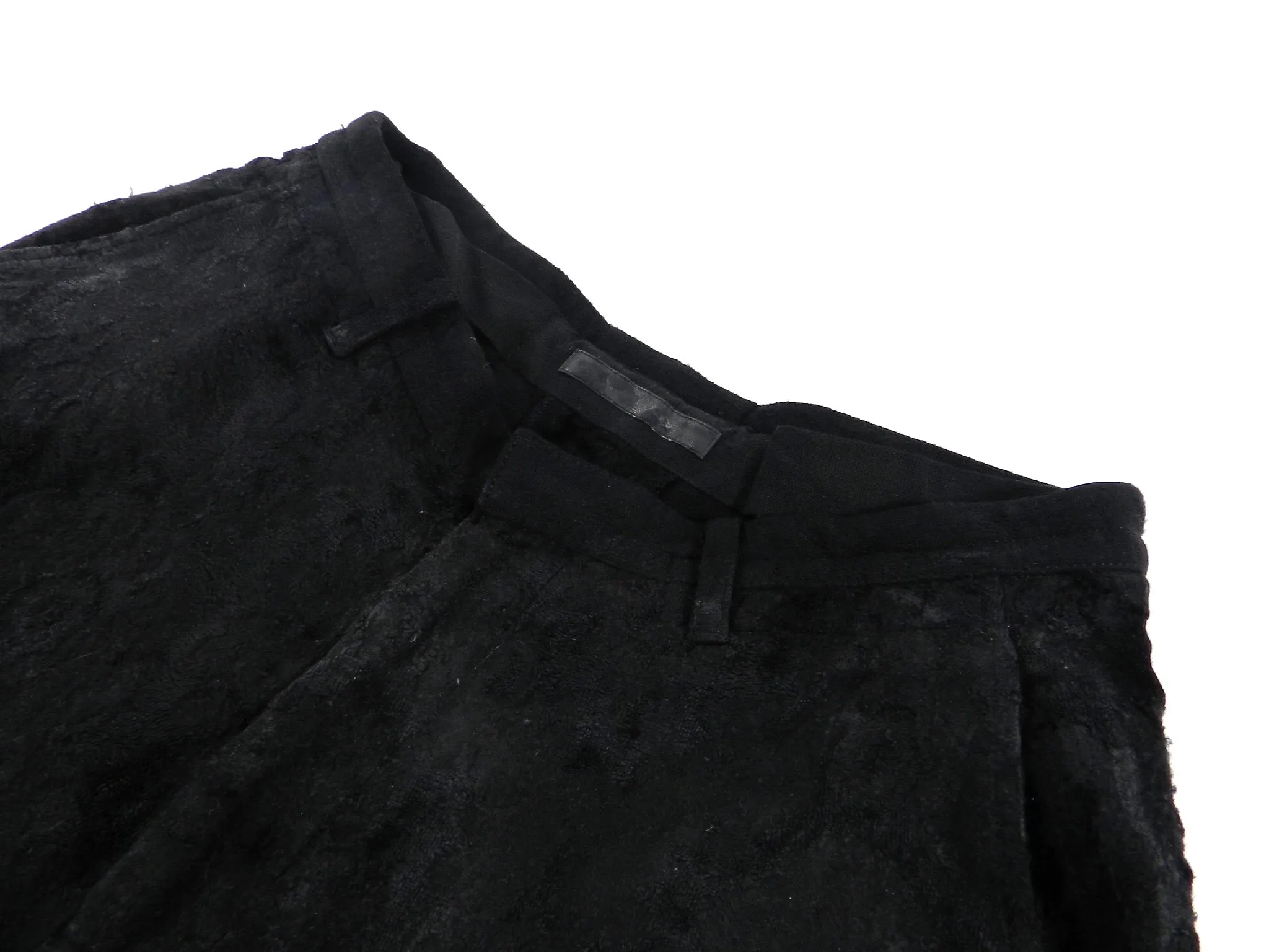 Julius Fall 2013 Black Suede Distressed Trousers - XS