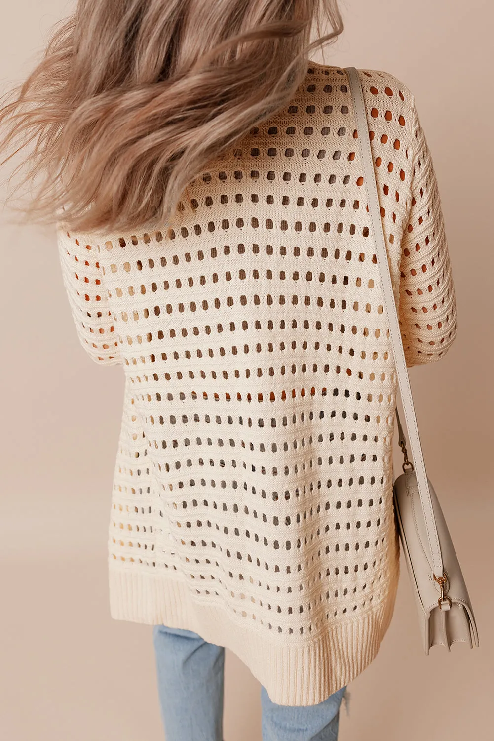 KaleaBoutique Solid Color Open Knit Duster Cardigan